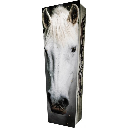 Horse - Personalised Picture Coffin with Customised Design.
